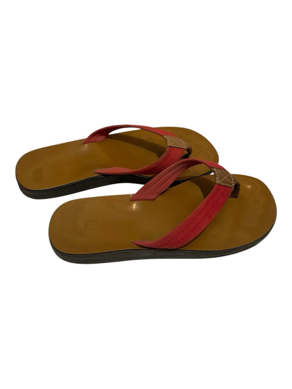 GAP Red and Brown Sandals with Two-Tone Straps